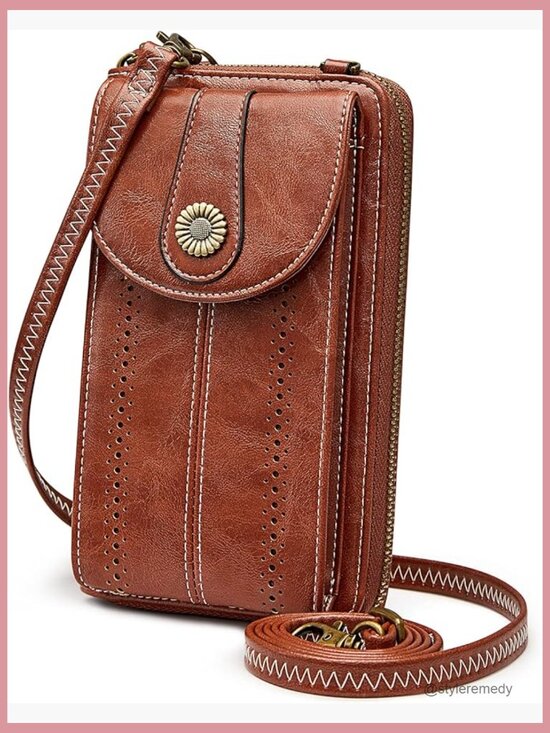 Handbags - Vintage Faux Leather RFID Blocking Crossbody Cell Phone Purse